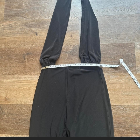 Norma Kamali Black Halter Cutout Jumpsuit - Picture 4 of 8